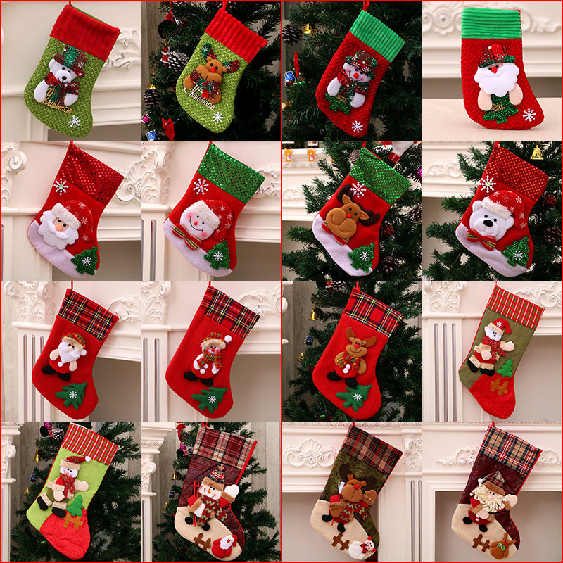 Christmas decorations Santa Claus small socks