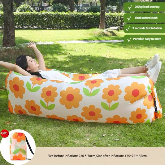 Yellow flower Pillow Model Air Bed
