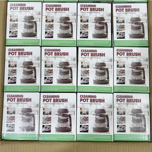 Pot brush decontamination and descaling cleaning brush kitchen