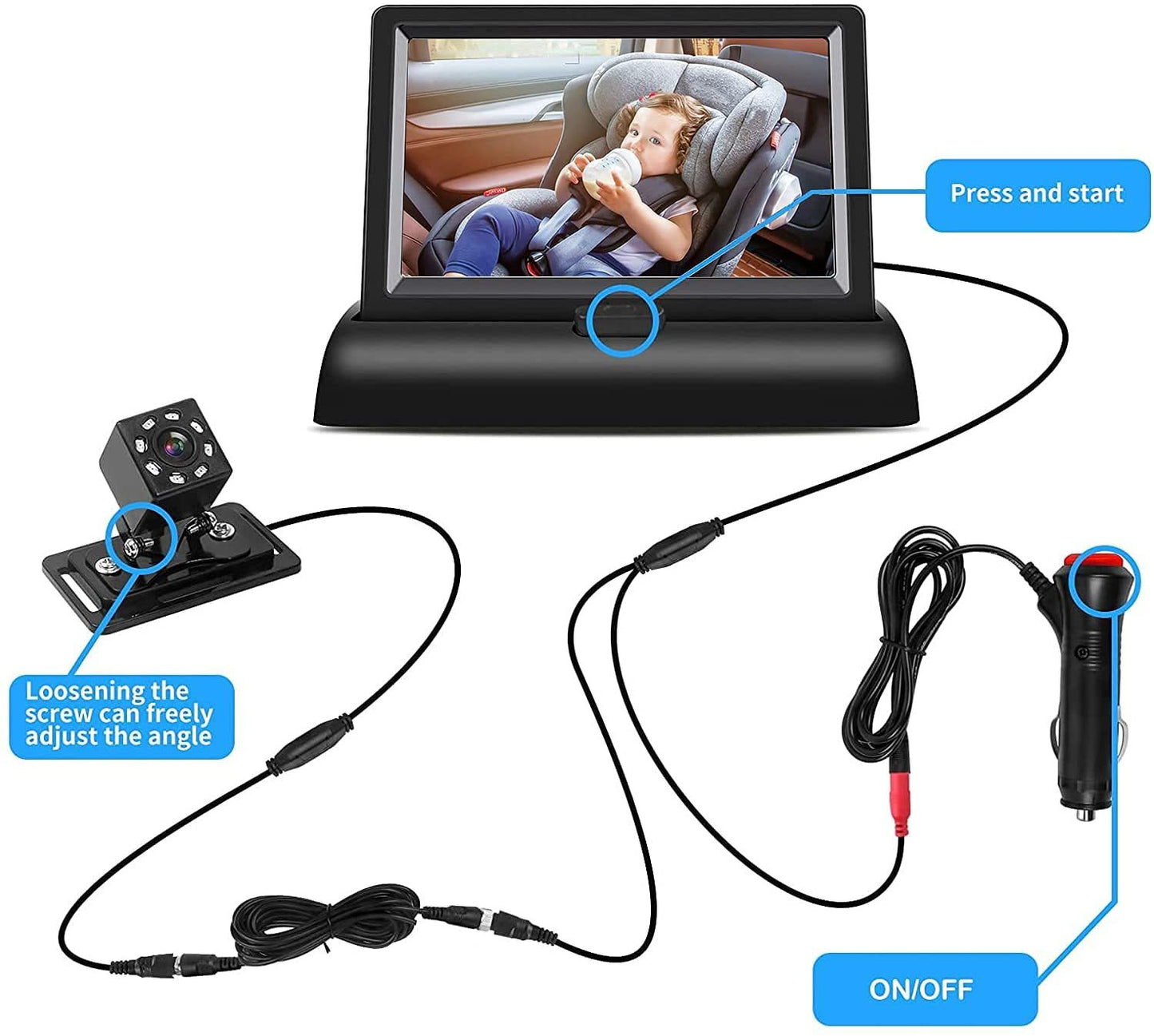 4.3-Inch HD Car Reversing Monitor