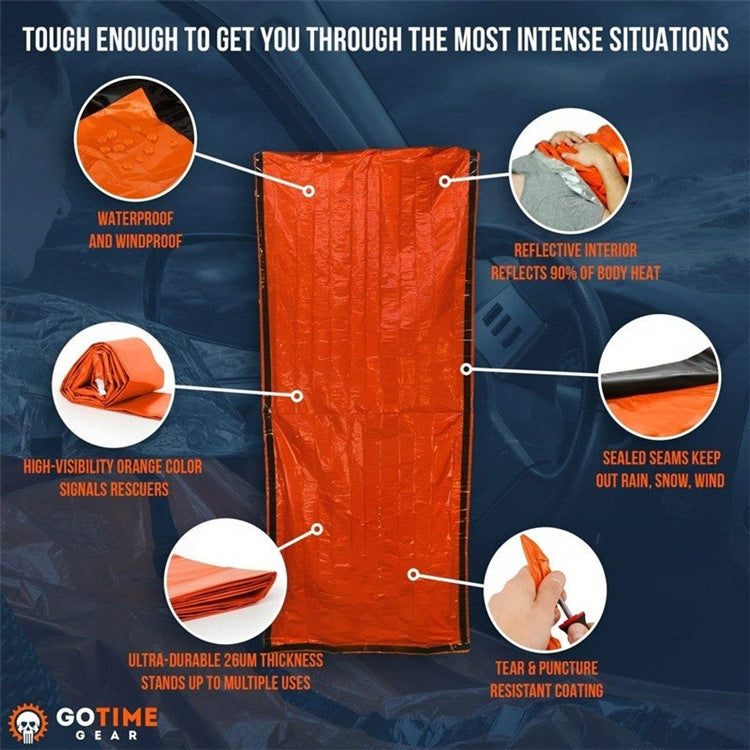 Orange PE Envelope Sleeping Bag