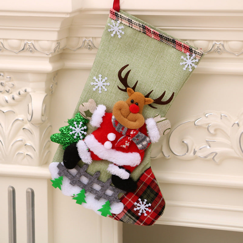 Christmas decorations Santa Claus small socks