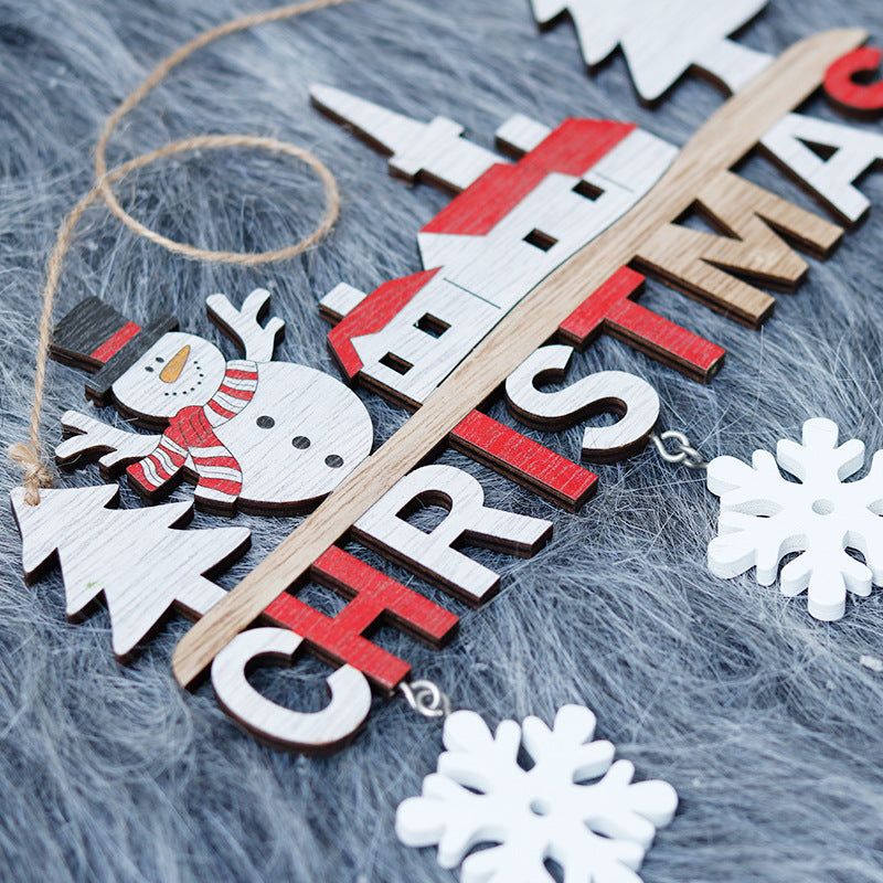 Creative Christmas Wooden Craft Door Hangings