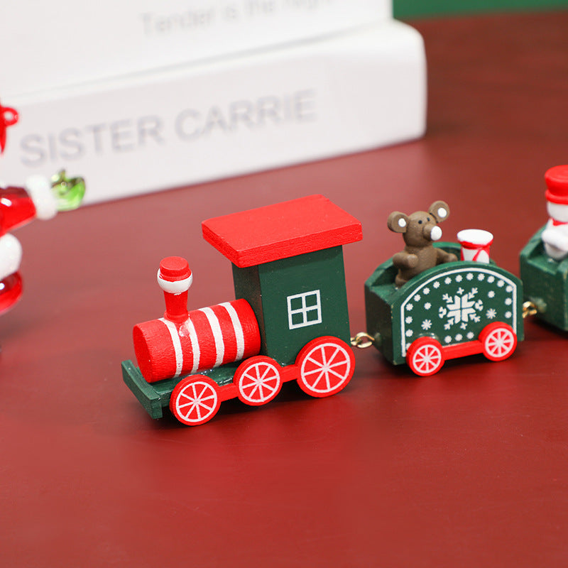 Christmas Train Wooden Ornament