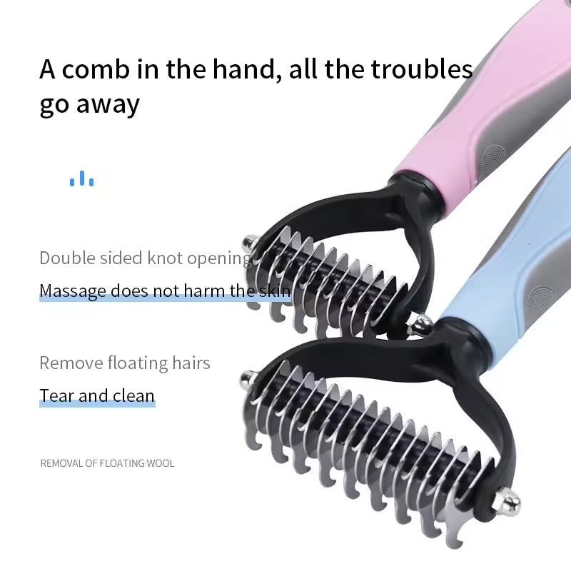 Pet Double-sided Stainless Steel Comb Brush