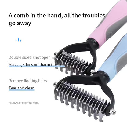 Pet Double-sided Stainless Steel Comb Brush