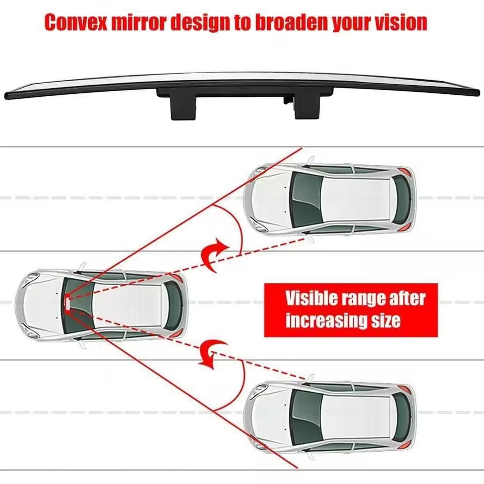 Wide-Angle Car Rearview Mirror with Suction Cup