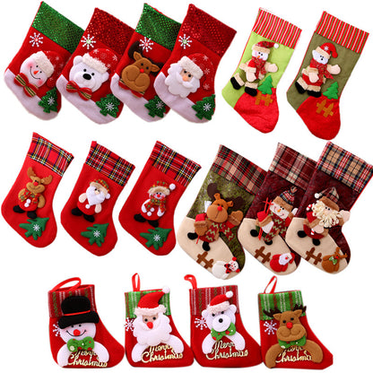 Christmas decorations Santa Claus small socks