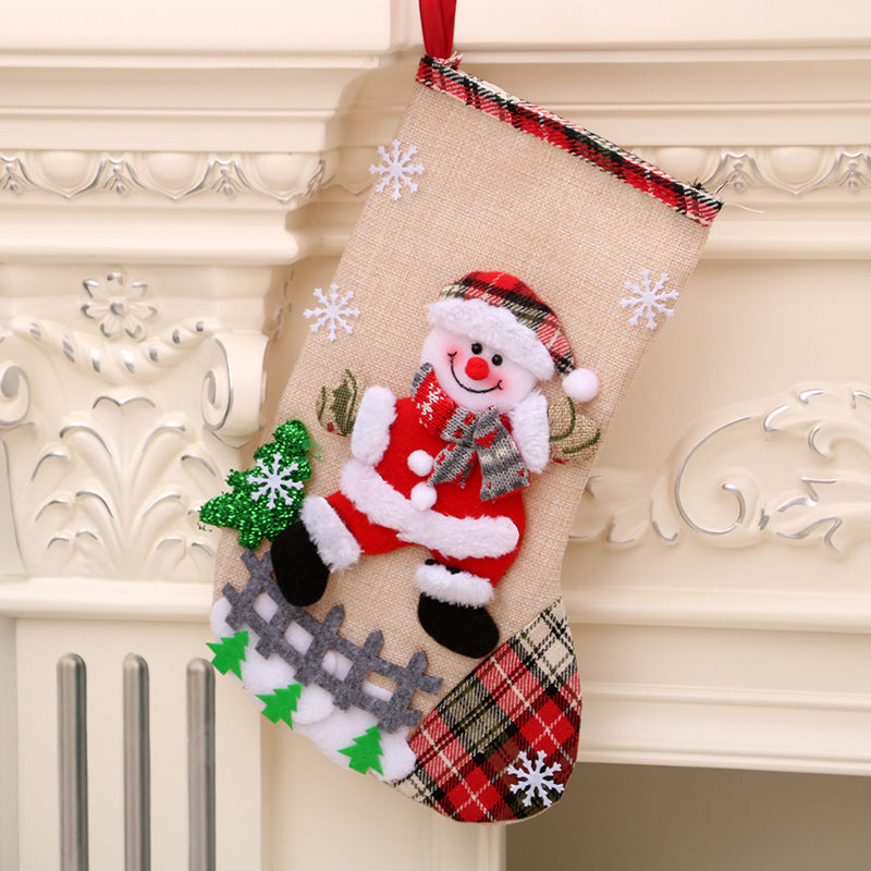 Christmas decorations Santa Claus small socks