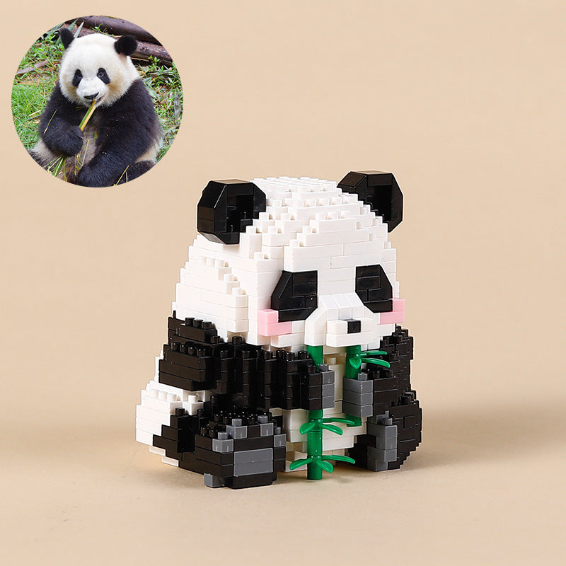 Red Panda Cartoon Doll Building Block Set