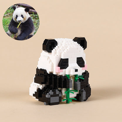 Red Panda Cartoon Doll Building Block Set