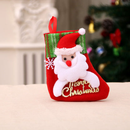 Christmas decorations Santa Claus small socks