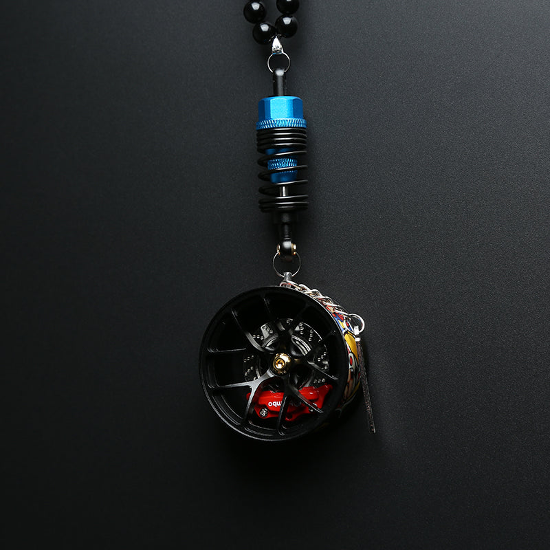 Cartoon Alloy Wheel Car Pendant