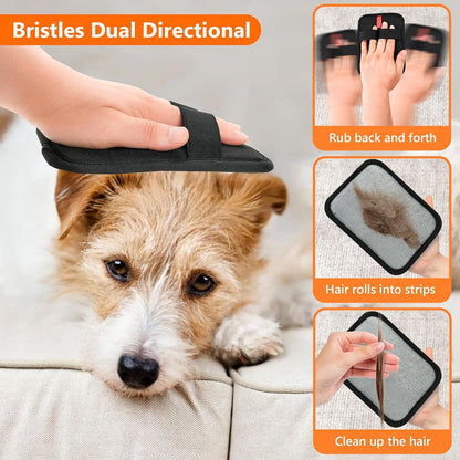 Velvet & Mesh Pet Hair Cleaning Glove