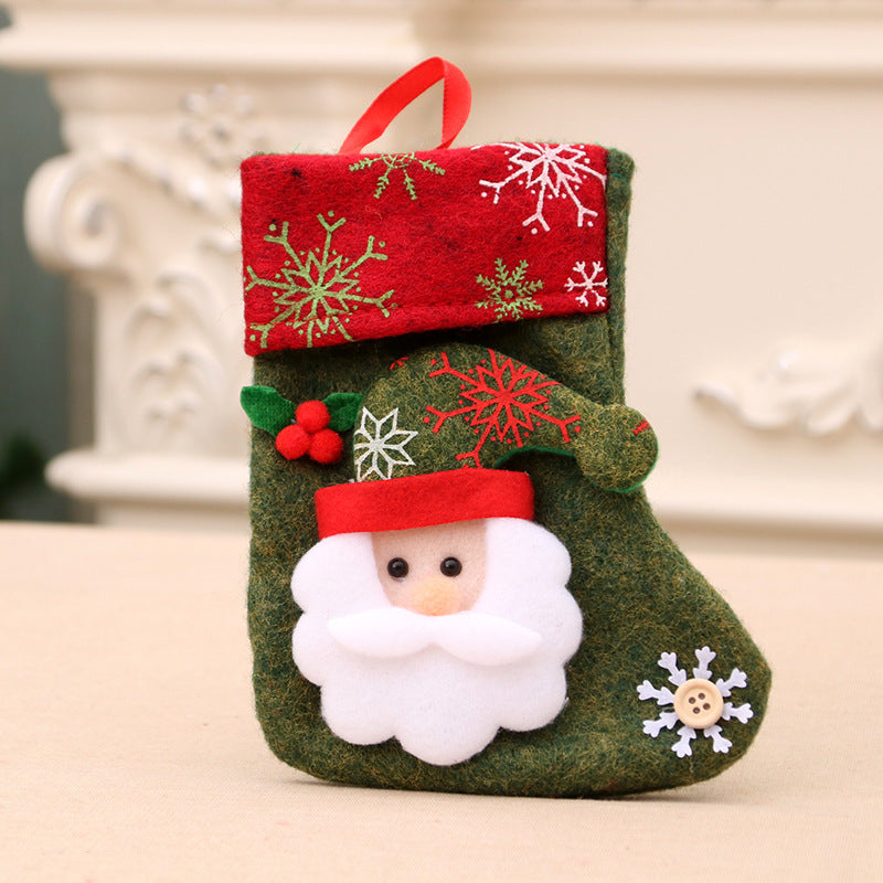 Christmas decorations Santa Claus small socks