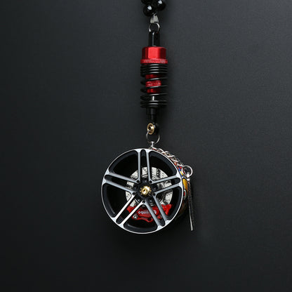 Cartoon Alloy Wheel Car Pendant
