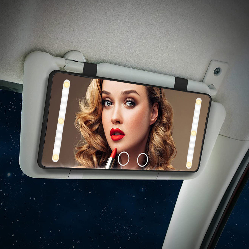 Car Makeup Mirror with LED Light