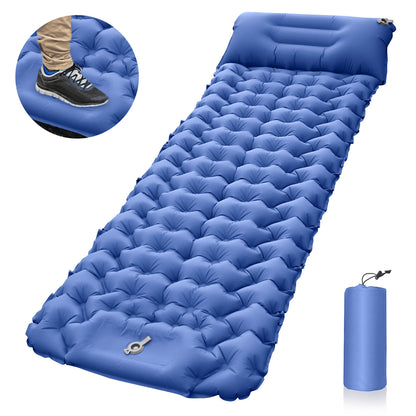 Inflatable Cushion Air Mattress – Lightweight, Portable, Orange, Camping & Car Use