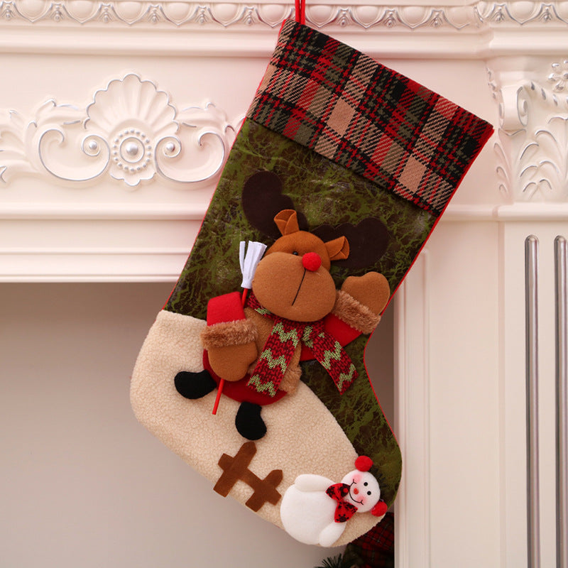 Christmas decorations Santa Claus small socks