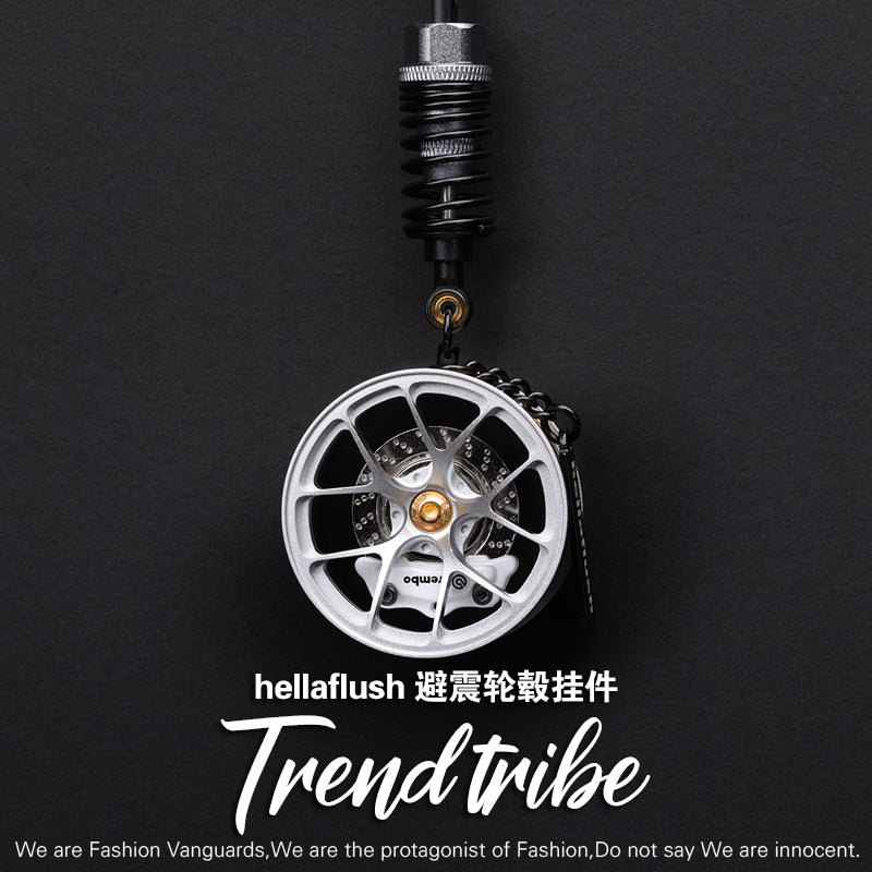 Cartoon Alloy Wheel Car Pendant