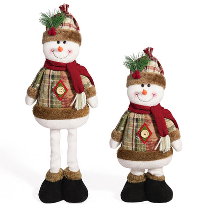 Scalable Santa Claus, Snowman, and Reindeer Plush Dolls