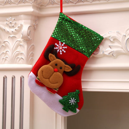 Christmas decorations Santa Claus small socks