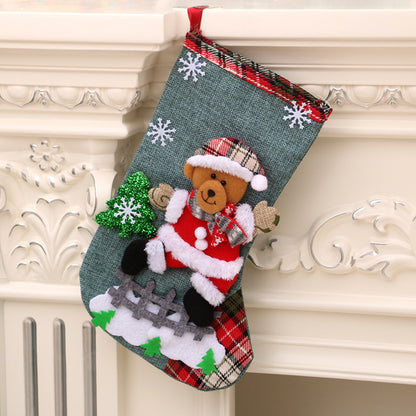 Christmas decorations Santa Claus small socks