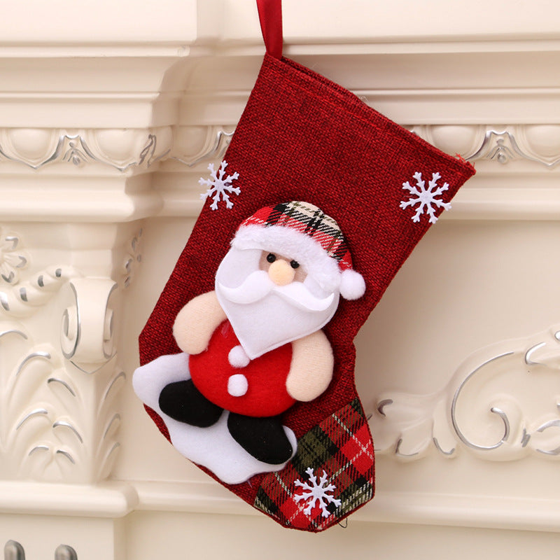 Christmas decorations Santa Claus small socks