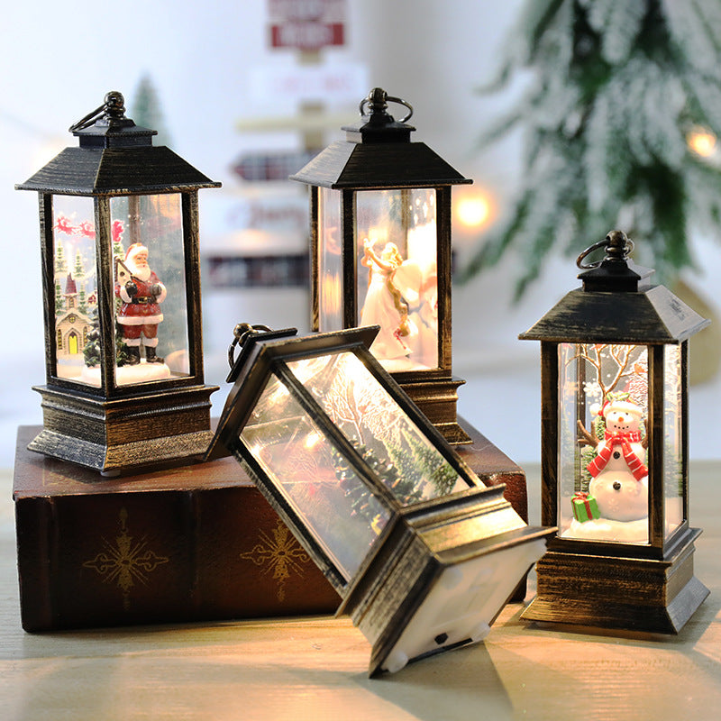 Christmas Lanterns: Crystal Santa Claus Lanterns