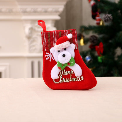 Christmas decorations Santa Claus small socks