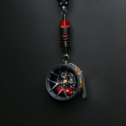 Cartoon Alloy Wheel Car Pendant