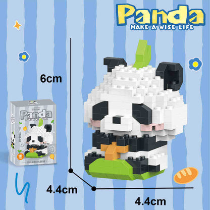 Red Panda Cartoon Doll Building Block Set