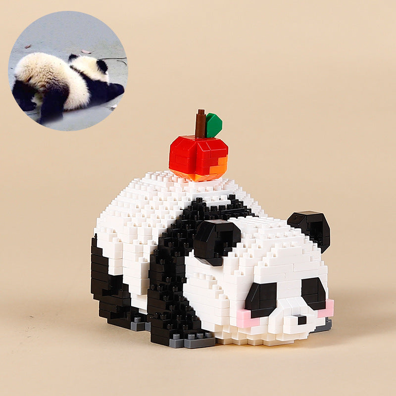 Red Panda Cartoon Doll Building Block Set