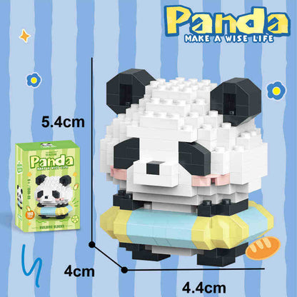 Red Panda Cartoon Doll Building Block Set