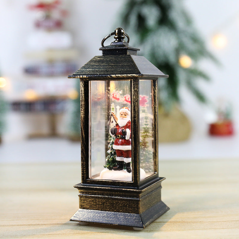 Christmas Lanterns: Crystal Santa Claus Lanterns
