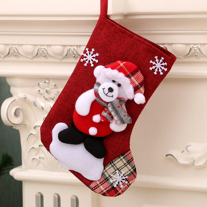 Christmas decorations Santa Claus small socks