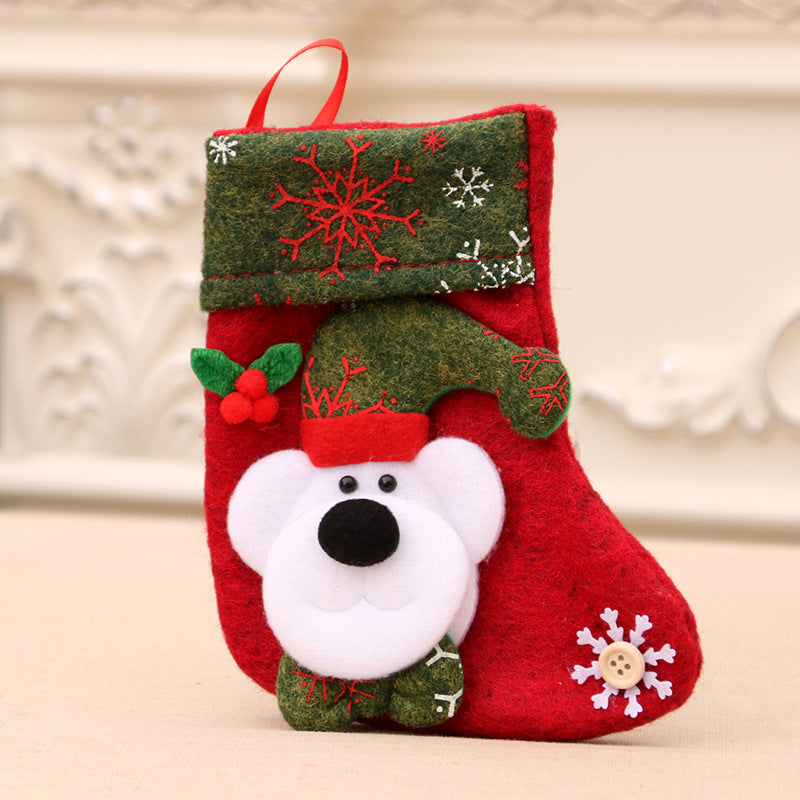 Christmas decorations Santa Claus small socks