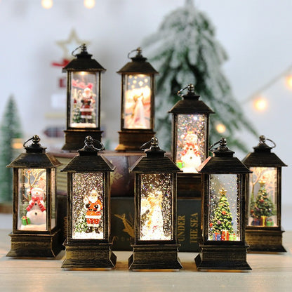 Christmas Lanterns: Crystal Santa Claus Lanterns