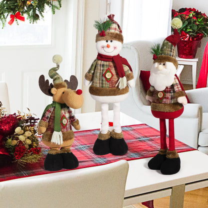 Scalable Santa Claus, Snowman, and Reindeer Plush Dolls
