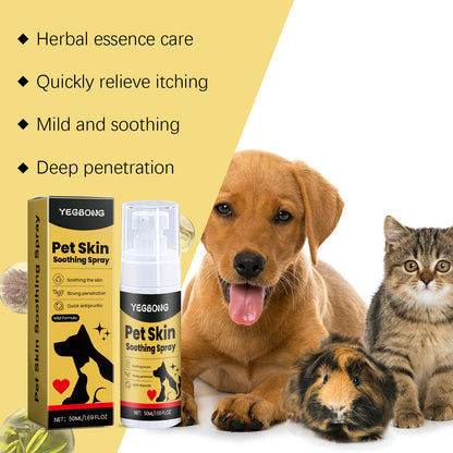 50ml Pet Skin Care Spray – Gentle Formula, Itch Relief & Soothing Comfort for Dogs and Cats