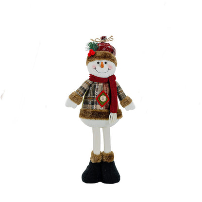Scalable Santa Claus, Snowman, and Reindeer Plush Dolls