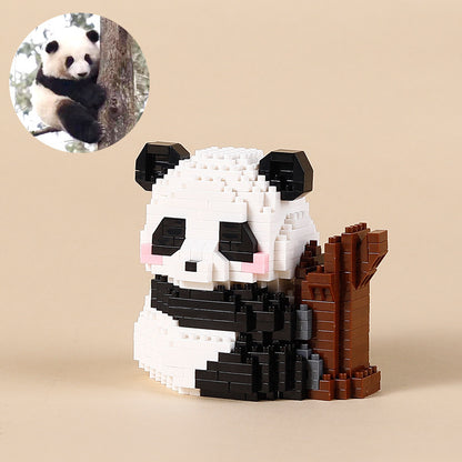 Red Panda Cartoon Doll Building Block Set