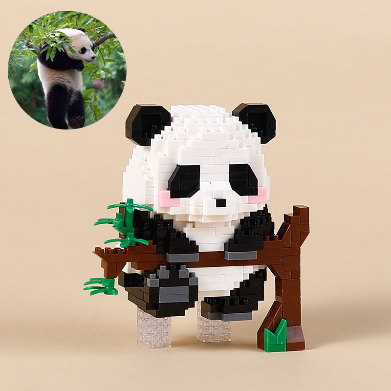 Red Panda Cartoon Doll Building Block Set