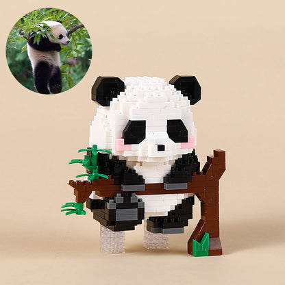 Red Panda Cartoon Doll Building Block Set