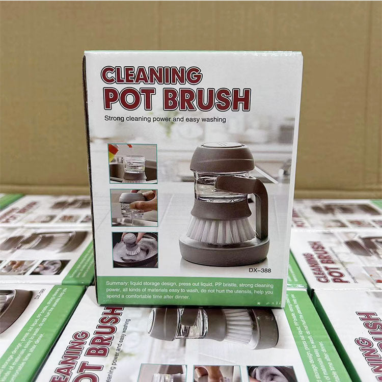 Pot brush decontamination and descaling cleaning brush kitchen