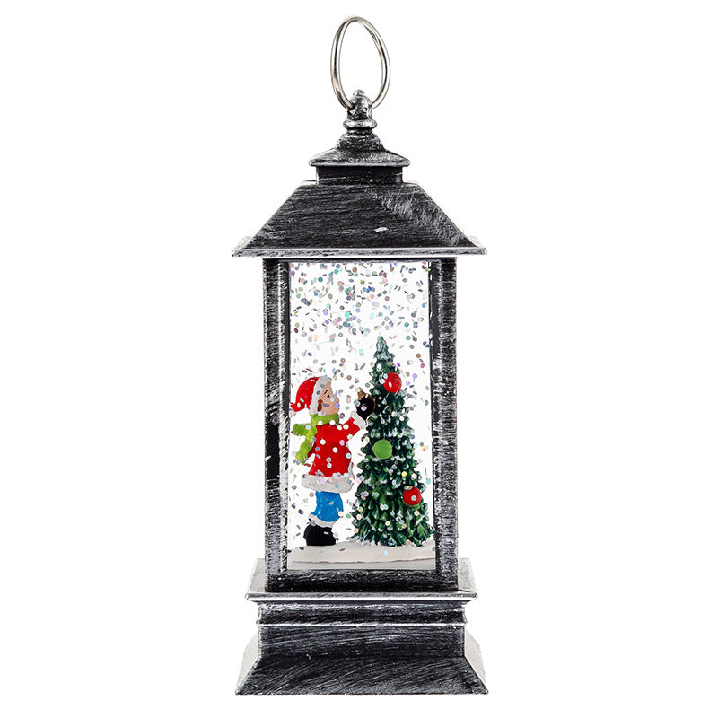 Christmas Lanterns: Crystal Santa Claus Lanterns