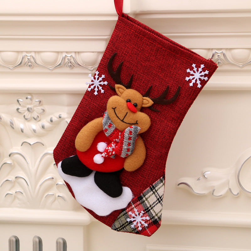 Christmas decorations Santa Claus small socks