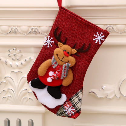 Christmas decorations Santa Claus small socks