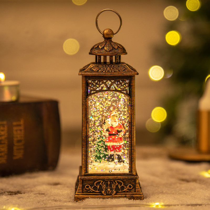 Christmas Lanterns: Crystal Santa Claus Lanterns