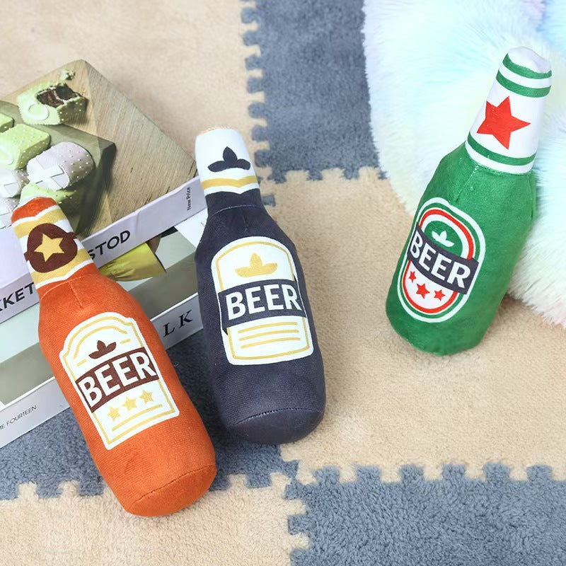 Talking Pet Toy simulated beer, vodka, whiskey bottle